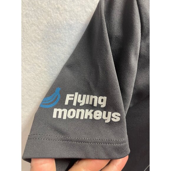 Flying Monkeys Shirt Tee Woman's Size Small Gray Dry Fit Tee Short Sleeve - Picture 4 of 12